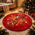 thumbnail image 5 of Santa Claus Christmas Carpet, Holiday Accent Rug, Soft Decorative Floor Mat, Seasonal Table And Sofa Area Carpet For Living Room Bedroom Entryway Festive Home Decor, 5 of 6