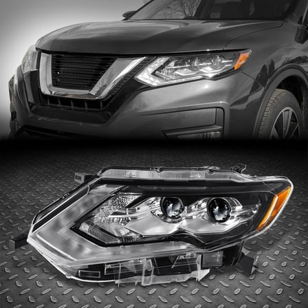 NUVISION for 17-18 Nissan Rogue OE Style Left Driver Side LED DRL Projector Headlight