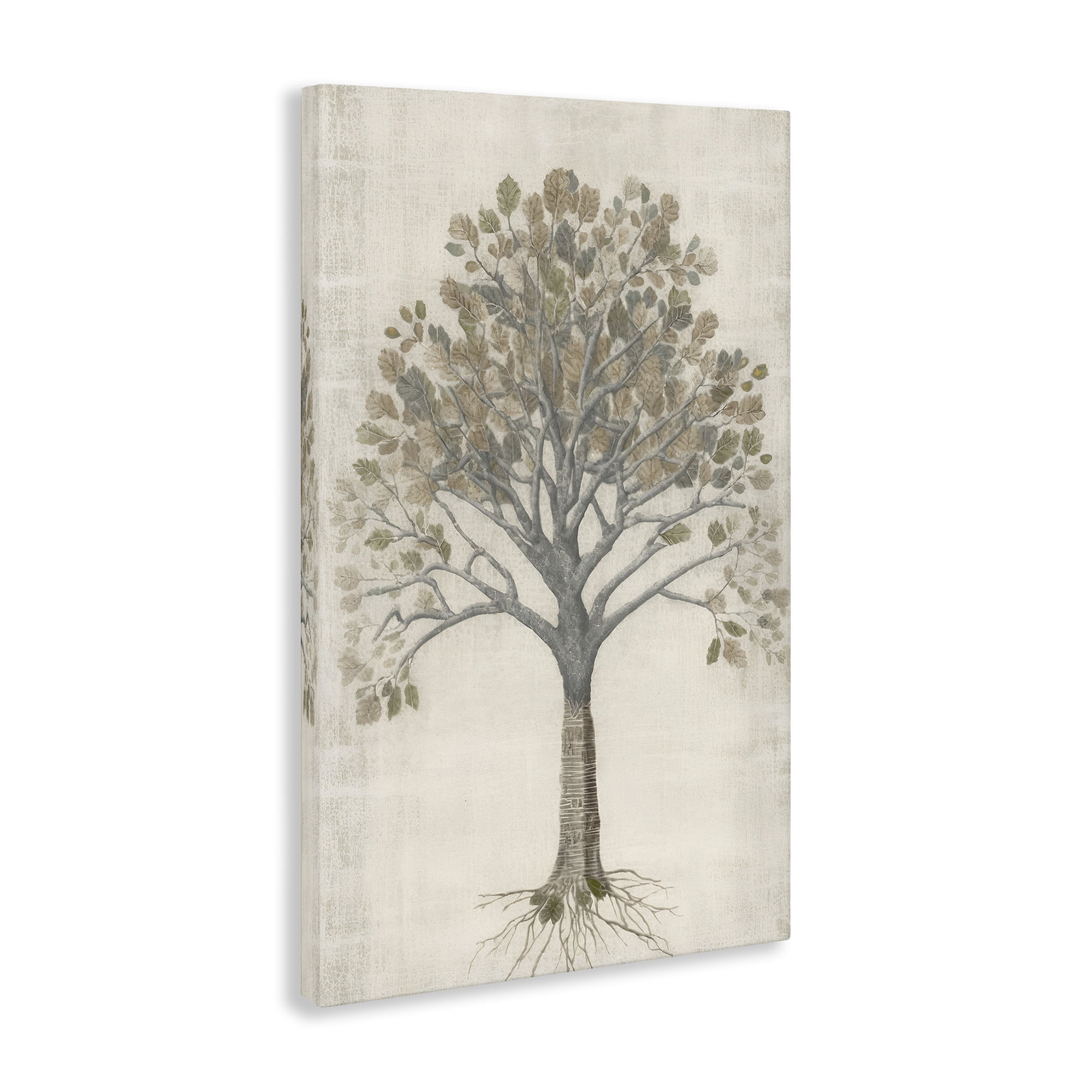 Stupell Industries Wise Tree Impression Botanical & Floral Drawing Gallery Wrapped Canvas Art Print Wall Art, 30 x 45