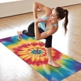 thumbnail image 6 of Rainbow Tie Dye Mandala Pattern Hot Yoga Mat Towel Non Slip for Hot Yoga - Quick-Drying Yoga Mat Cover with 4 Corner Pockets with Travel Bag - Hot Yoga Towel Non Slip 70"x26", 6 of 6