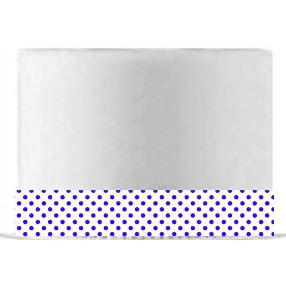 White and Purple Polka Dot Edible Cake Decoration Ribbon -6 Slim Strips
