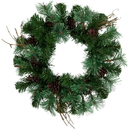 16" Country Mixed Pine Artificial Christmas Wreath - Unlit