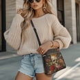 thumbnail image 4 of Kuiaobaty Skull Rose Print Crossbody Bag for Women, Lightweight PU Leather Shoulder Purse with Adjustable Strap, Zipper Pockets Messenger Handbag Crossbody for Travel, 4 of 7