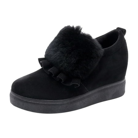 

Ki-8Jcud Suede Side Zip Thick Sole Plush Snow Boots Thicksoled Wedges Short Women S Boots Shoes Fashion Colorblock Women S Boots Womens Cut Out Booties And Boots Olive Booties Women Boots Wedge Boot