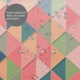 thumbnail image 5 of YFYANG Waterproof Bathroom Shower Curtain, Pink Triangle Plaid Shower Curtain Set with Hooks, Home Bathroom Tub Decor - 72 "x72", Plastic Hooks, 5 of 6