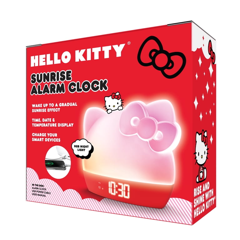 Hello Kitty Sunrise Alarm Clock with Wake-Up Light, RGB Color