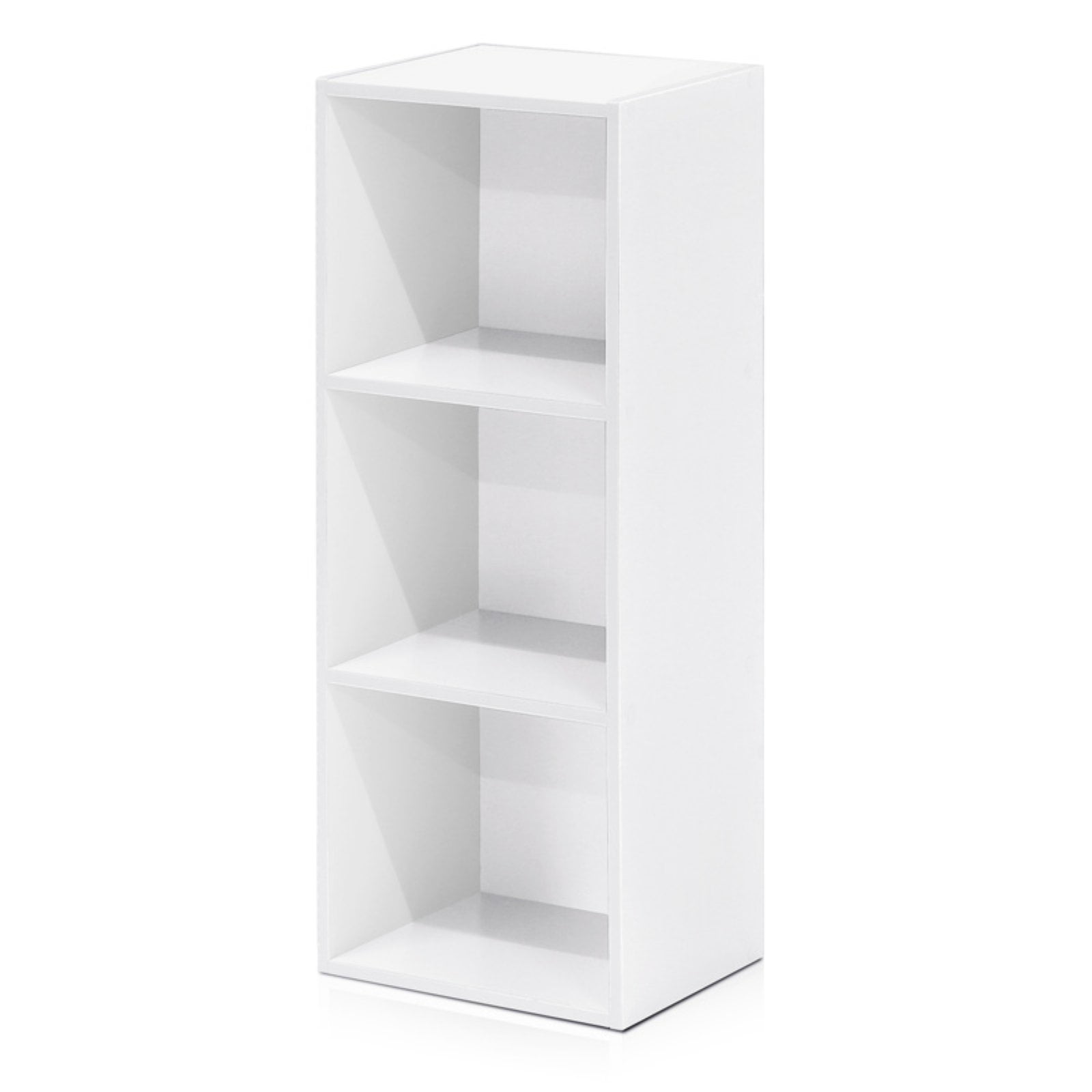 Furinno Luder Tall 3Tier Open Shelf Bookcase, Engineered Wood, Pink/White  (图4)