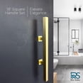 thumbnail image 2 of Rio Salto 18-Inch Brushed Brass Gold Barn Door Handle Kit, Closet Door Handle Stainless Steel, Pull Handle and Flush Handle Set, Heavy Duty Large Sliding Door Handles Hardware Included 1-Door Pack, 2 of 7