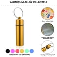thumbnail image 2 of Waterproof Pill Shaped Aluminum Alloy Pill Drug Bottle Holder Container Keychain, 2 of 9