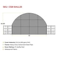 thumbnail image 6 of Shipping Container Canopy Shelter Kit - 40'(L) x 33'(W) 21 Oz 610 GSM PVC White Cover Storage Container Roof with 33' Back End Wall & Fabric Roll-up Door - Snow, UV & Weather-Resistant, 6 of 22