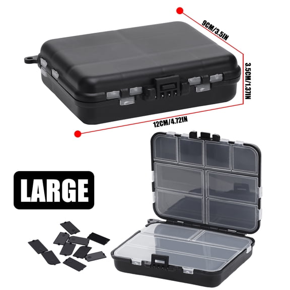 Fishing Tackle Bait Storage Boxes, Portable Double-Sided Lure Hook Organizer, Mini Utility Lures Fishing Box