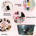 thumbnail image 3 of Toiletry Bag, Forest River Bald Eagle Leather Waterproof Travel Makeup Cosmetic Bag Organizer, Large Capacity Toiletry Bag for Travel Size Toiletries, Skin Care Bag for Women, 3 of 8