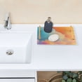 thumbnail image 7 of Bath Accessories Sets Single Print Decorative Tray With Handle For Home Bathroom Bedroom Orange and Blue Gradient, 7 of 7
