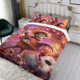 thumbnail image 3 of Sueño de COCO Conjunto de sábanas temático, trío de piezas, cómodo y amigable con la piel, diseño único, regalo de decoración para el hogar para familiares, amigos y fans,135cm *200cm, 3 of 6