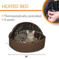 thumbnail image 3 of K&H Pet Products Thermo-Kitty Bed Deluxe Indoor Heated Cat Bed Mocha/Leopard Small 16 Inches, 3 of 9