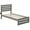 Gray, variant on Bowery Hill Farmhouse Solid Wood Twin Bed with Footboard in White