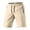 Khaki, variant on Mens Summer Shorts Ice Silk Quick Dry Elastic Waist Solid Sports Casual