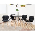 thumbnail image 2 of Set 4 Sillas Tipo Eames Tapizada Acolchonada Comedor Moderno negro 6.49 pulg Pido Todo E-SEAOM-BK, 2 of 8