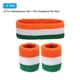 thumbnail image 3 of Bandas de sudor Uxcell, diadema y muñequera, toalla de sudor para deportes, verde, blanco, naranja, 6 sets/18 piezas, 3 of 7