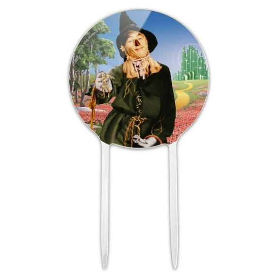Acrylic Wizard of Oz Scarecrow Character Cake Topper Party Decoration for Wedding Anniversary Birthday Graduation
