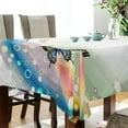 thumbnail image 3 of Flower Butterfly Rectangle Tablecloth, Dust Proof Anti Wrinkle Wipeable Table Cloth Tabletop foration of Dinner Kitchen Wedding Holiday Party 54"x54" Decor Gift, 3 of 7