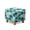 Daisy Floral Print Teal White, variant on SCRAWLGOD Brown Beige Cow Print Ottoman Slipcover, Removable Square Slipcover with Elastic Bottom for Footrest Sofa Folding Foot Stool Protection Universal Fit