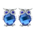 thumbnail image 1 of Stud Pendientes de cristal Stud Búho Estéreo Pendientes Pendientes, 1 of 2
