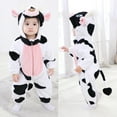 thumbnail image 2 of Icvfdpl Babys Clothes Boy Girl Thick Snowsuit Winter Warm Coats Cow Prints Hooded Romper Jumpsuit Adorable Baby Daily Wear, 2 of 7