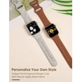 thumbnail image 4 of Wearlizer 2 Packs Floral Engraved Band Compatible with Apple Watch 38mm 40mm 41mm 49mm 45mm 46mm 44mm 42mm Women, Silicone Dandelion Sunflower Design Strap for iWatch Ultra Series SE/10/9/8/7/6/5/4/3, 4 of 8