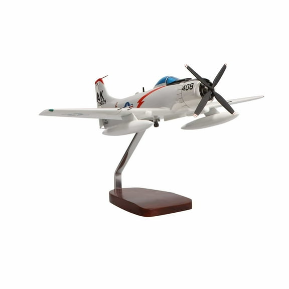 Douglas A-1 Skyraider Large Mahogany Model