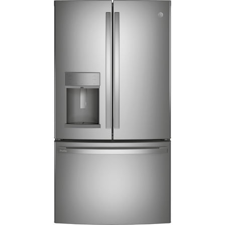 Ge Profile Pye22k 36" Wide 22.2 Cu. Ft. Counter Depth French Door Refrigerator - Stainless