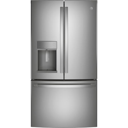 GE Profile - 36 in. Wide 22.1 Cu. Ft. French Door Counter-Depth Refrigerator with Hands-Free AutoFill - Stainless Steel