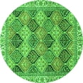 thumbnail image 1 of Ahgly Company Indoor Round Abstract Green Modern Area Rugs, 3' Round, 1 of 4