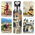 thumbnail image 7 of Yayeee 20oz Insulated Water Bottle Double Wall Stainless Steel with Flip Straw Lid, Black Skeleton, 7 of 7