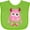 Apple Green, variant on Inktastic Cute Monster, Pink Monster, Funny Monster, Horns Boys or Girls Baby Bib