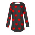 thumbnail image 4 of FAIWAD Tunique à Cœur pour Femmes Manches Longues Col Rond T-Shirts Tendance Grande Taille Chandail Tops, 4 of 4