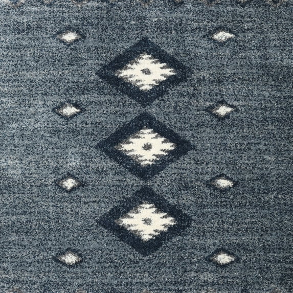 Ahgly Company Indoor Square Contemporary Light Slate Gray Abstract Area Rugs, 4' Square