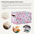 thumbnail image 6 of FREEAMG Pink Spring Blossom Cherry Storage Basket, Durable Canvas Organizer With Handles Large Collapsible Storage Bins Boxes for Home Office - 2 Pack, 6 of 7