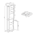 thumbnail image 4 of YIYADO 68" Tall Farmhouse Corner Cabinet, Corner Storage with 1 Door, 1 Drawer and an Adjustable Shelf, Farmhouse Bar Storage, White, 4 of 6