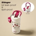 thumbnail image 3 of Sidagar 25 fl oz Stainless Steel Insulated Water Bottle with Handle, Leakproof Straw Lid, Red Cherry, 3 of 7