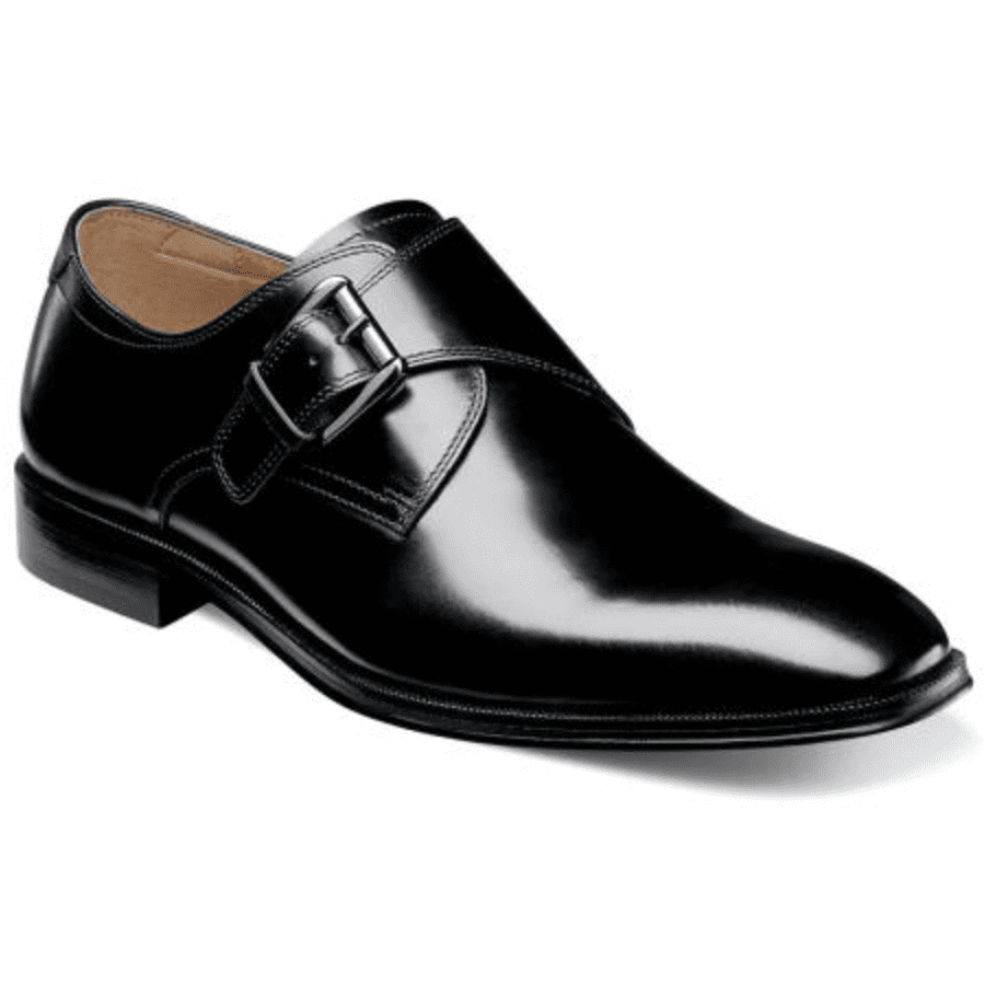 Monk Strap Black Shoes 14229-001 