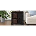 thumbnail image 6 of Black End Table with Storage Cabinet and Woven Baskets - Classic American Style, 6 of 10