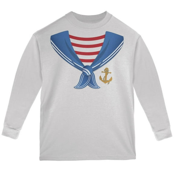 Sailor Costume White Youth Long Sleeve T-Shirt