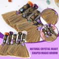 thumbnail image 2 of Amethyst Geode Broom Heart Shaped Natural Crystal For Healing Meditation Chakra Balance Energy Grid Home Office Decor Unique Gift, 2 of 8