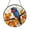 Acrylic 3.5 Inch, variant on Stained Glass Window Panel Featuring Vibrant Bird, Autumn Leaves and Colorful Design, Nature Inspired Home Accent, Ideal Gift Idea