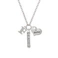thumbnail image 2 of Delight Jewelry Silvertone Large Initial - F - Always My Mother Bar Zoe Necklace, 2 of 4