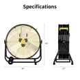 thumbnail image 7 of Industrial Drum Fan 40", High Velocity, 13717 CFM, 3-Speed, Heavy Duty Metal Fan for Commercial, Factory(Black+Yellow2), 7 of 7