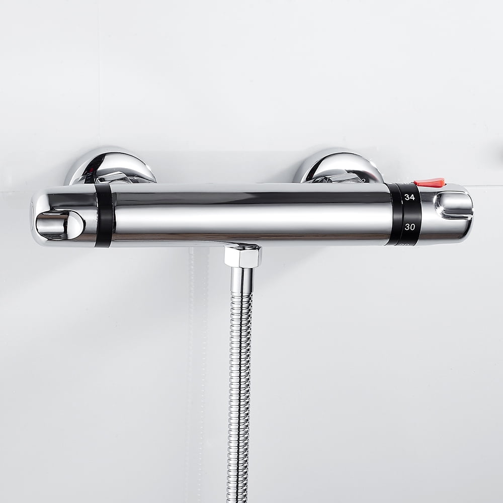AoHao Thermostatic Shower Mixer, Wall Mount, Hot & Cold