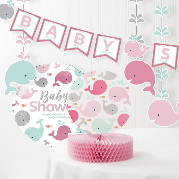 Pink Baby Whale Baby Shower Decorations Kit Walmart Com Walmart Com