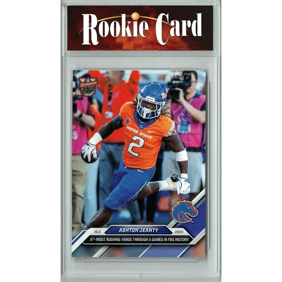Certified Mint+ Ashton Jeanty 2024 Bowman University Now #22 Most Rushing Yards Rookie Card Boise State Broncos